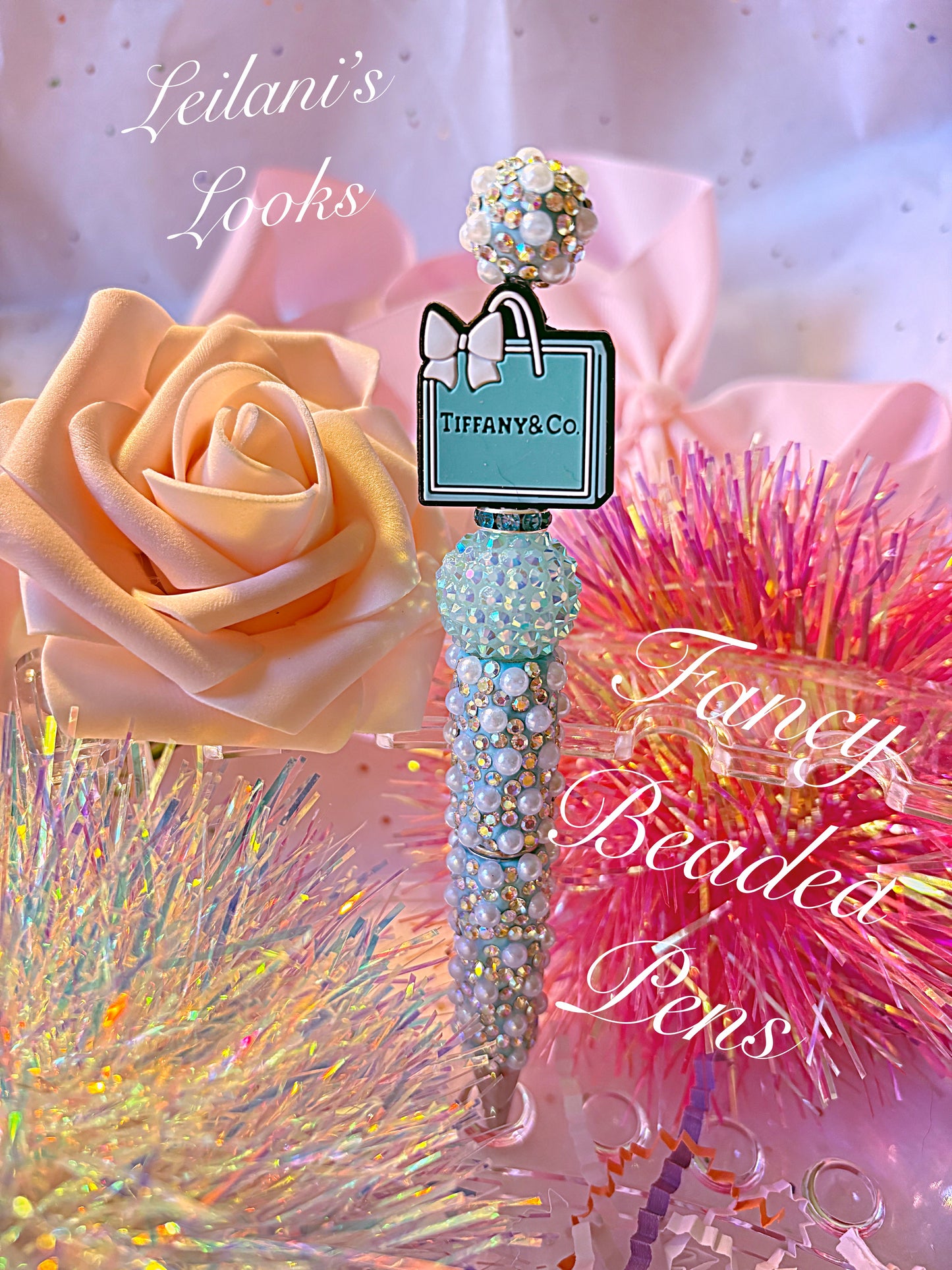 Beaded Pens, Fancy pens, Acrylic beads, rhinestones pens, journal pens, gift ideas