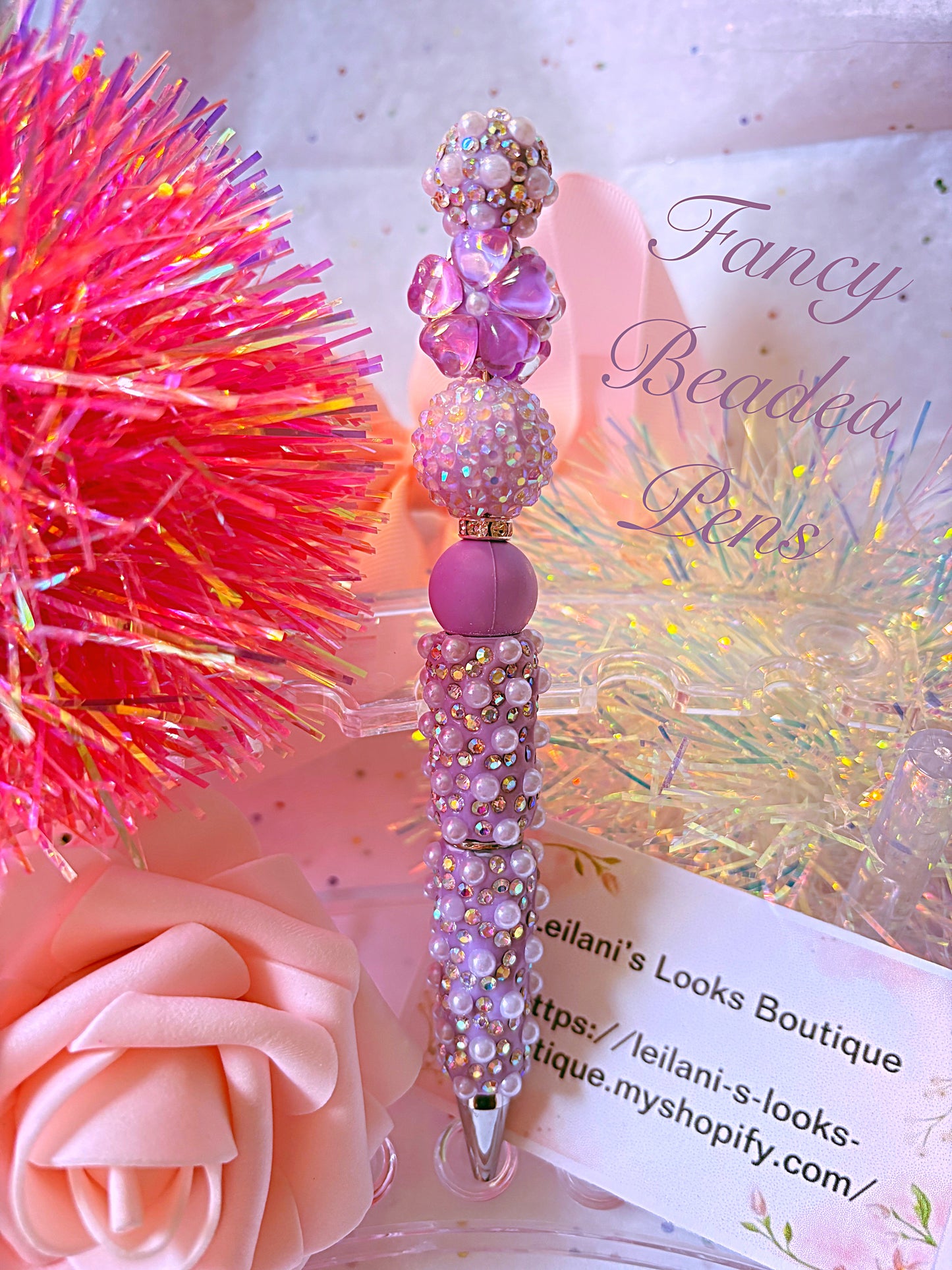 Beaded Pens, Fancy pens, Acrylic beads, rhinestones pens, journal pens, gift ideas