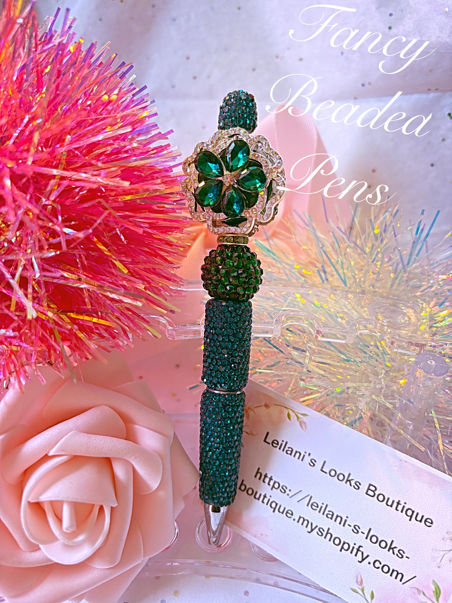 Beaded Pens, Fancy pens, Acrylic beads, rhinestones pens, journal pens, gift ideas