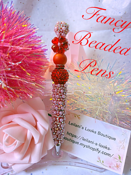 Beaded Pens, Fancy pens, Acrylic beads, rhinestones pens, journal pens, gift ideas