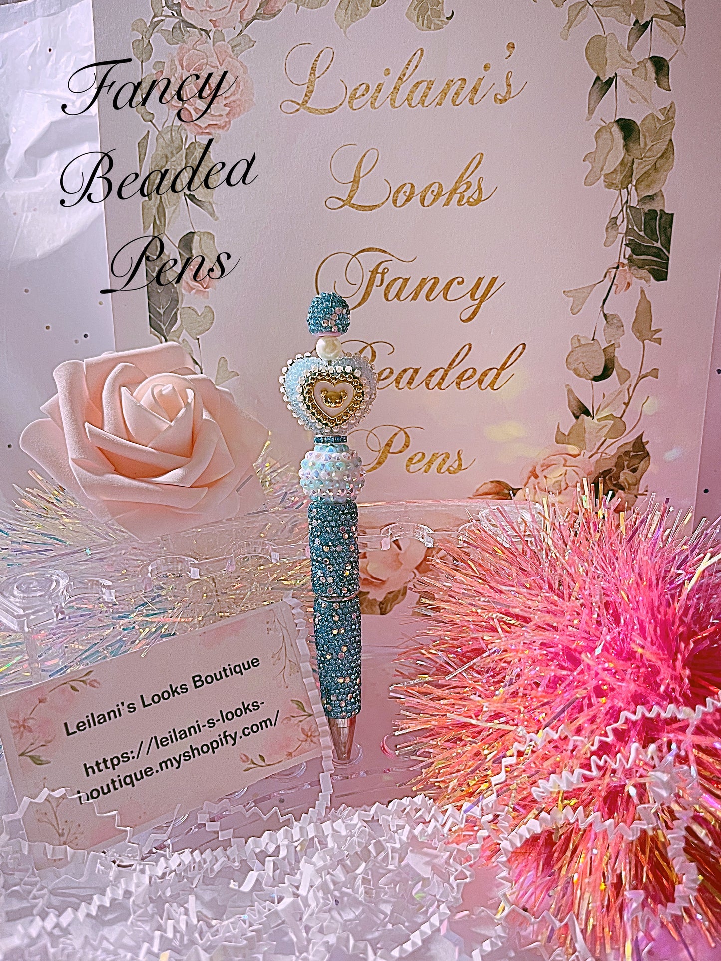 Beaded Pens, Fancy pens, Acrylic beads, rhinestones pens, journal pens, gift ideas