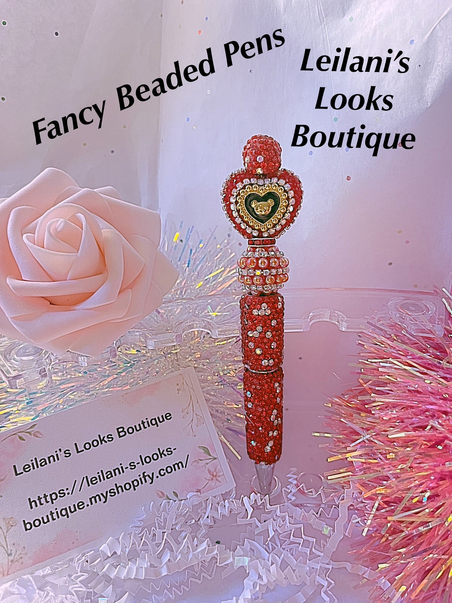 Beaded Pens, Fancy pens, Acrylic beads, rhinestones pens, journal pens, gift ideas
