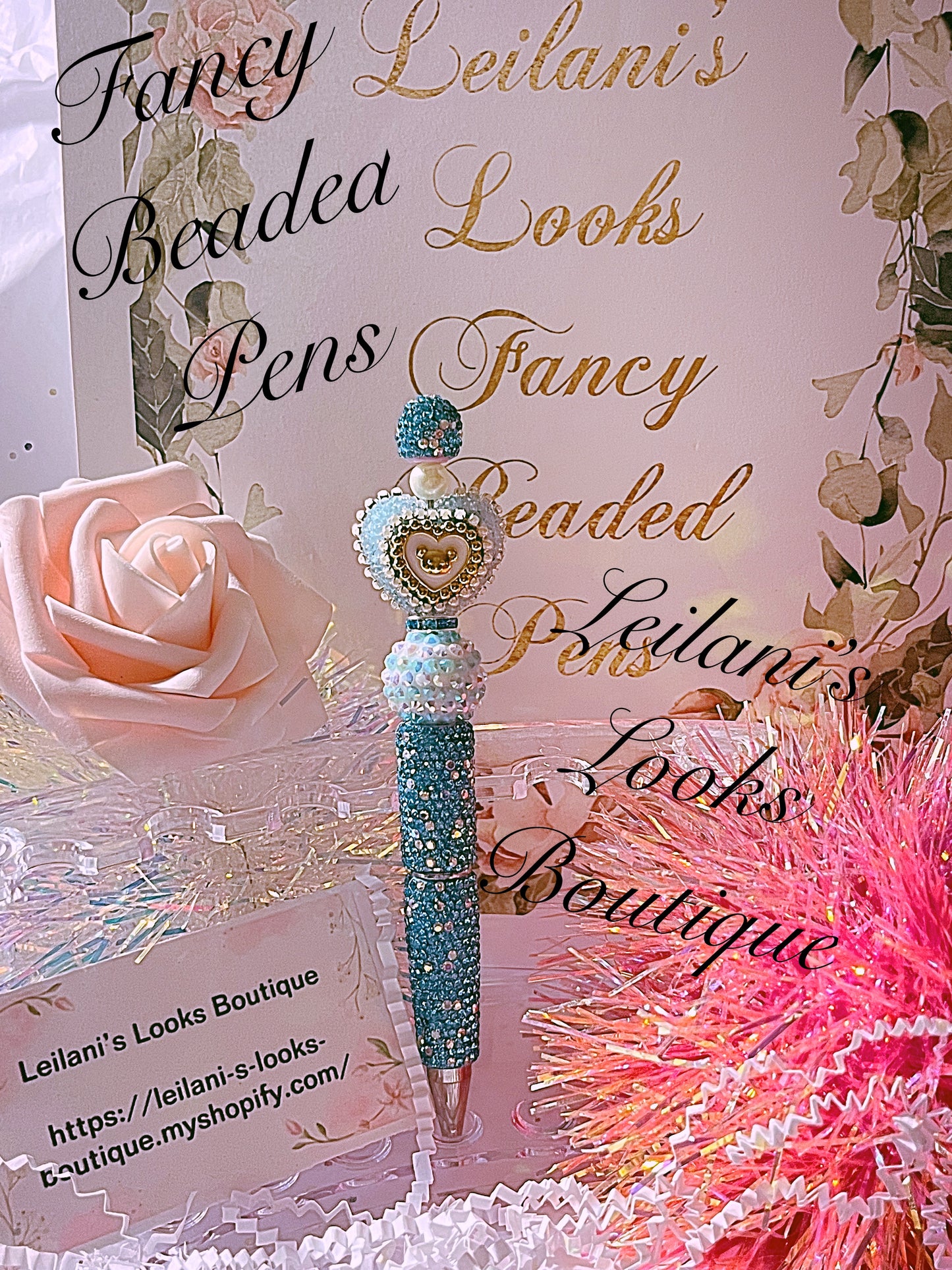 Beaded Pens, Fancy pens, Acrylic beads, rhinestones pens, journal pens, gift ideas