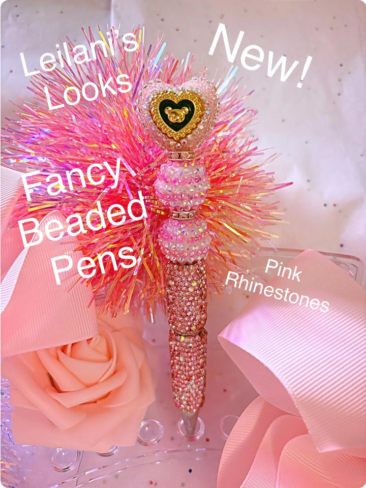 Beaded Pens, Fancy pens, Acrylic beads, rhinestones pens, journal pens, gift ideas