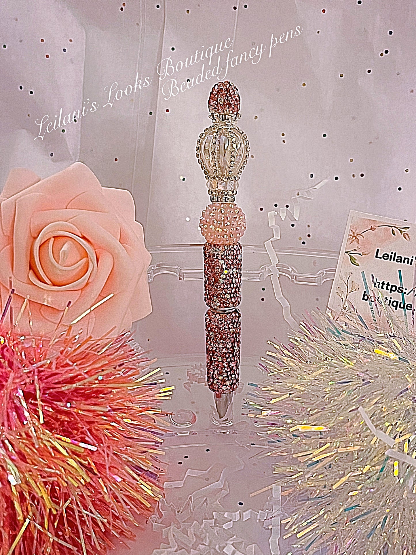 Beaded Pens, Fancy pens, Acrylic beads, rhinestones pens, journal pens, gift ideas