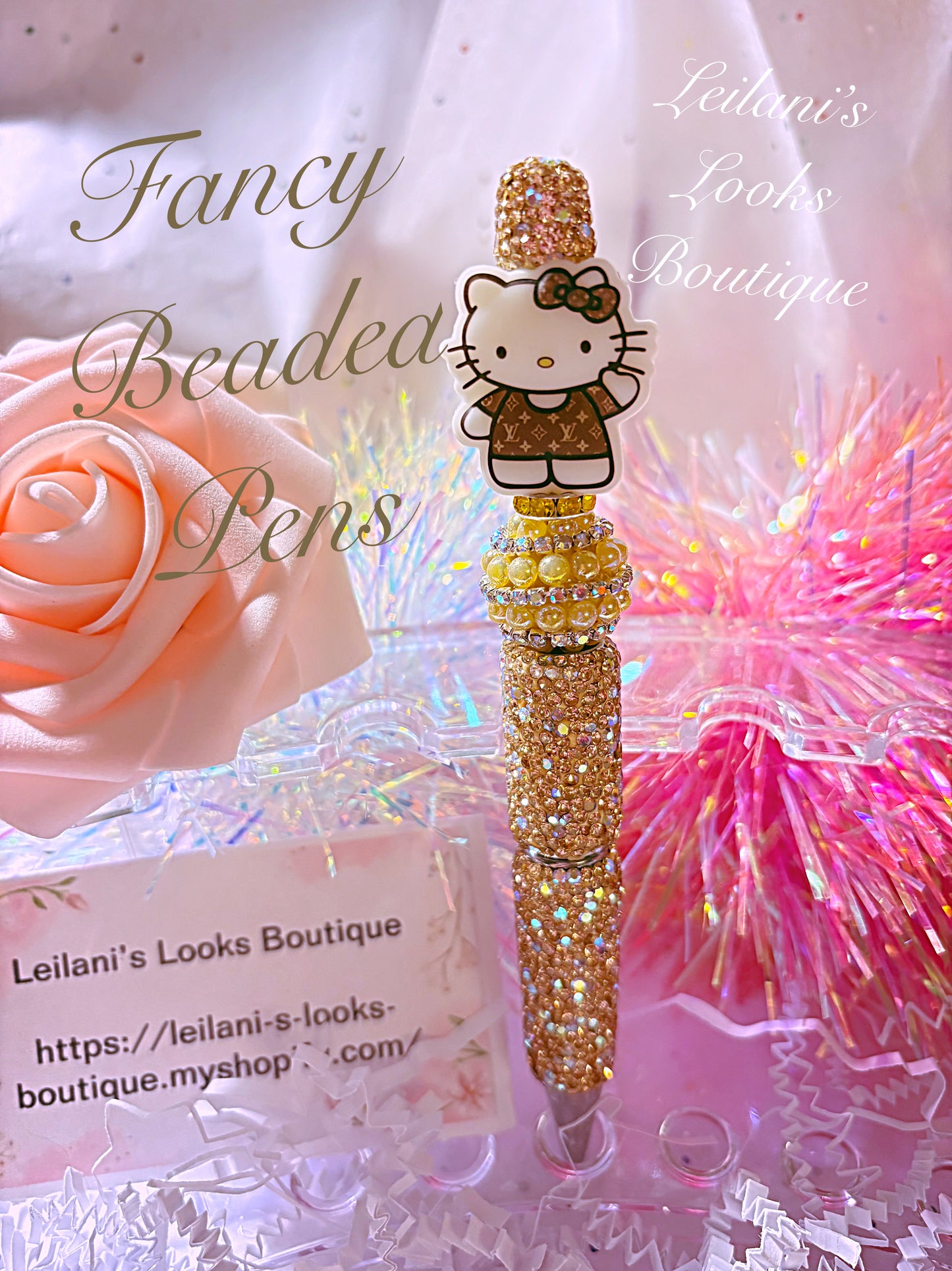 Beaded Pens, Fancy pens, Acrylic beads, rhinestones pens, journal pens, gift ideas