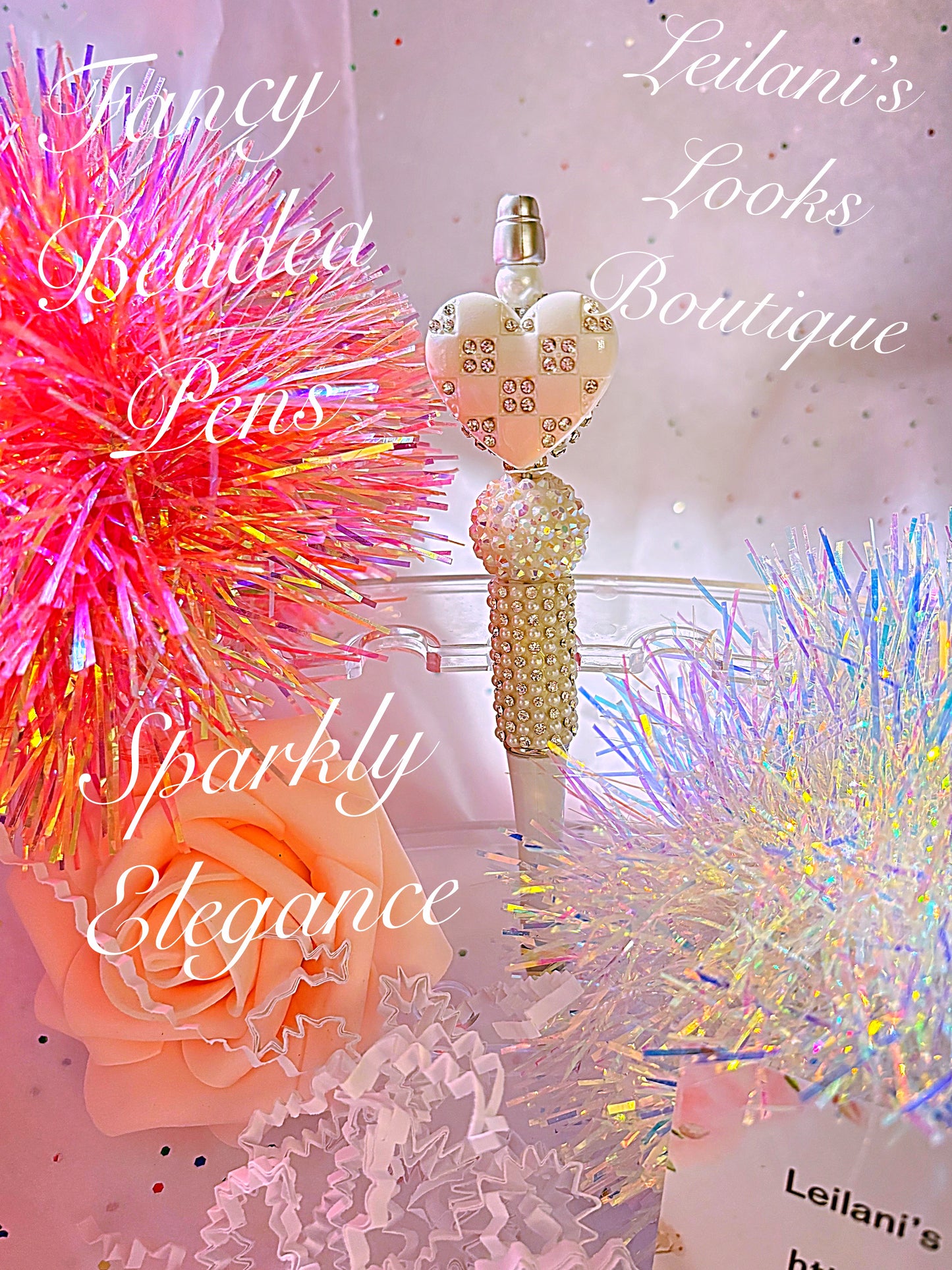 Beaded Pens, Fancy pens, Acrylic beads, rhinestones pens, journal pens, gift ideas