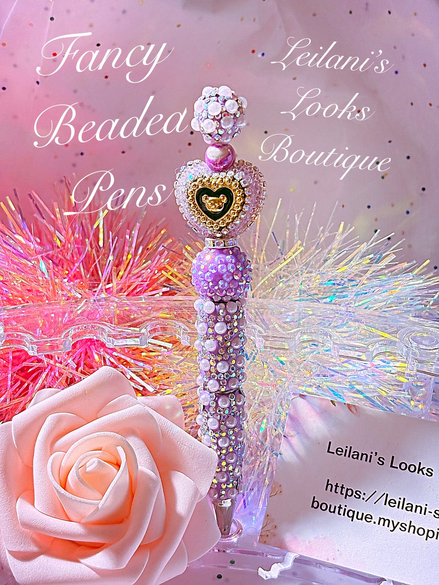 Beaded Pens, Fancy pens, Acrylic beads, rhinestones pens, journal pens, gift ideas