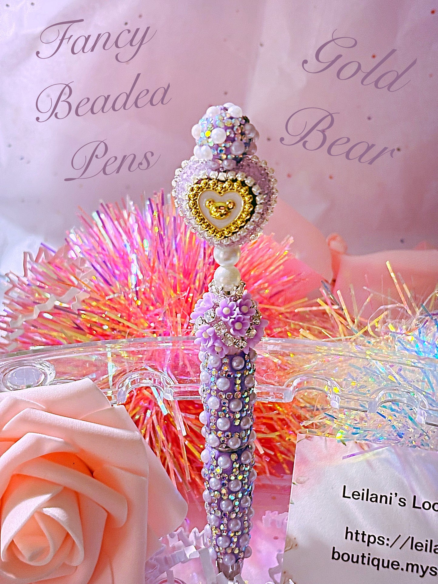 Beaded Pens, Fancy pens, Acrylic beads, rhinestones pens, journal pens, gift ideas