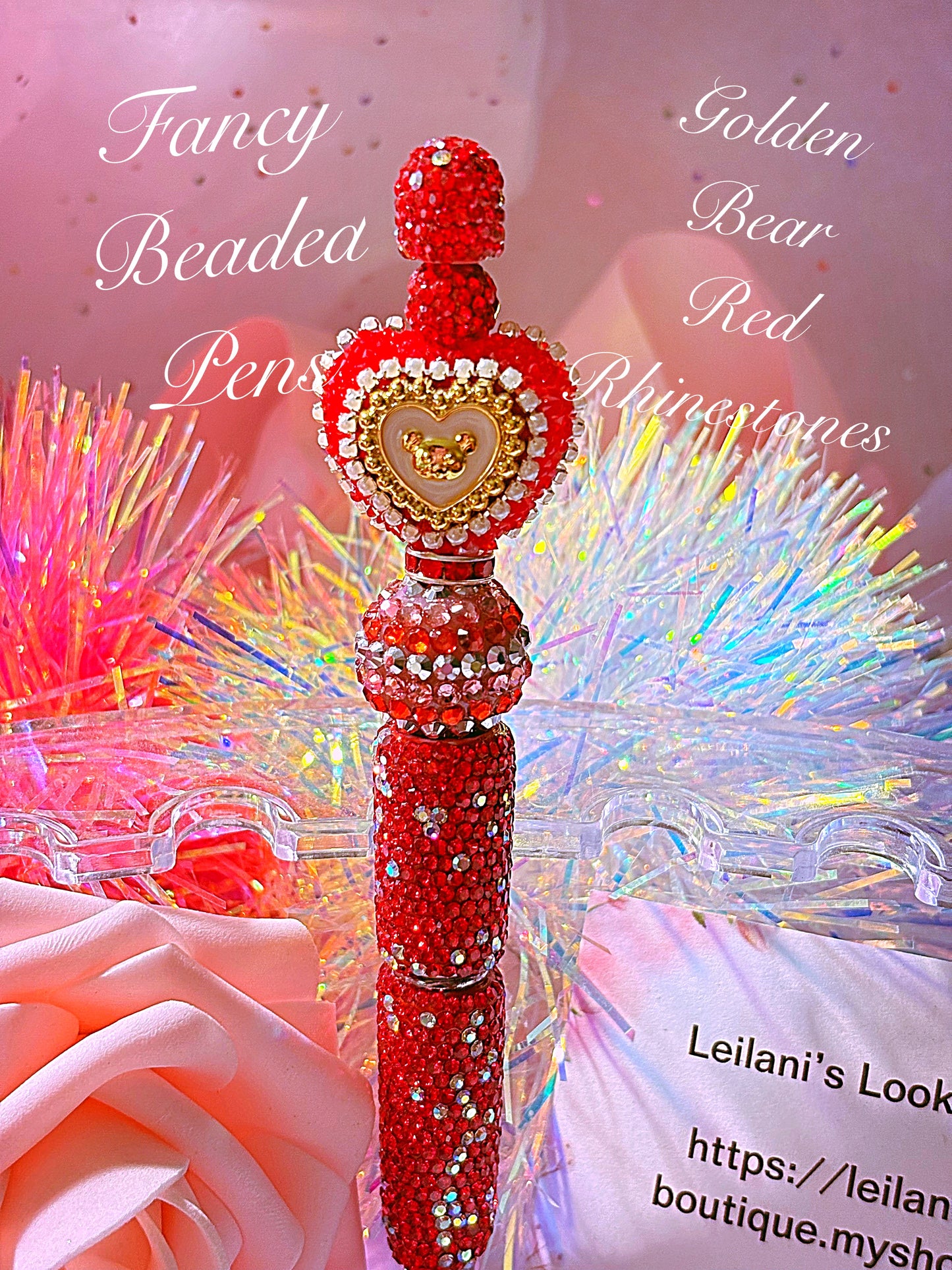Beaded Pens, Fancy pens, Acrylic beads, rhinestones pens, journal pens, gift ideas
